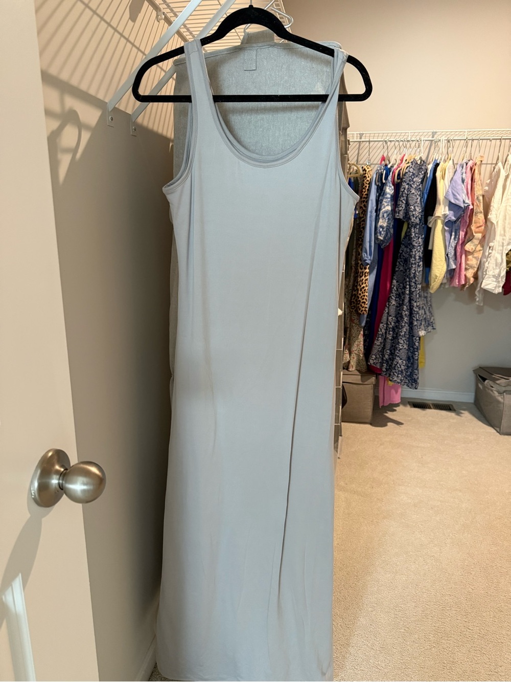 BUMPSUIT Light Blue Maxi Tank Dress Size XL